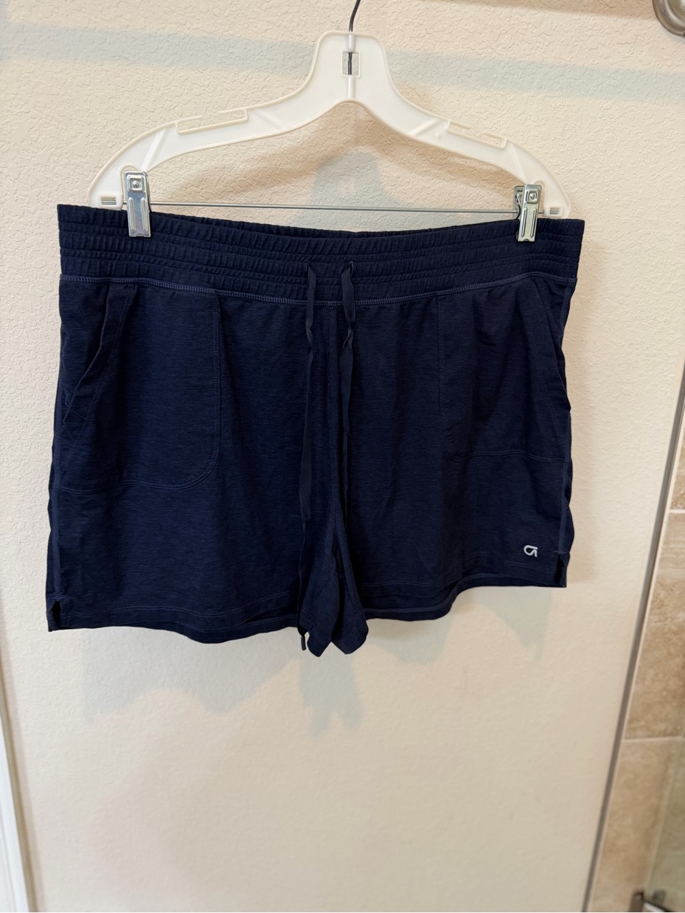 GapFit Navy Drawstring Brushed Tech Shorts